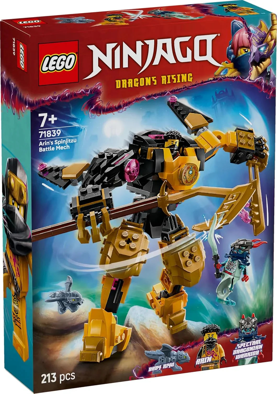 LEGO NINJAGO Arins Spinjitzu Battle Mech Toy Set 71839 Building Blocks Toys for 7+ Gift for Boys and Girls - Jaiman Toys