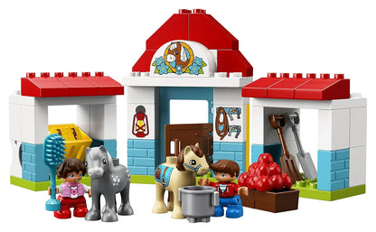 LEGO 10868 DUPLO Town Farm Pony Stable Building Kit – 59 Piece Educational Set for Toddlers