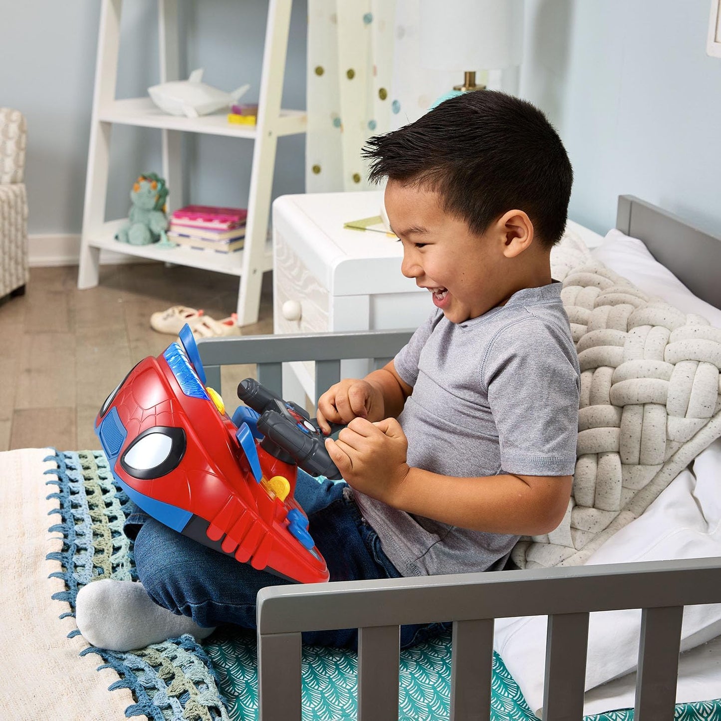 VTech Marvel Spidey and His Amazing Friends Spidey to the Rescue Driver | 2-in-1 Interactive Driving Toy with Steering Wheel, Lights, Sounds & 180+ Phrases