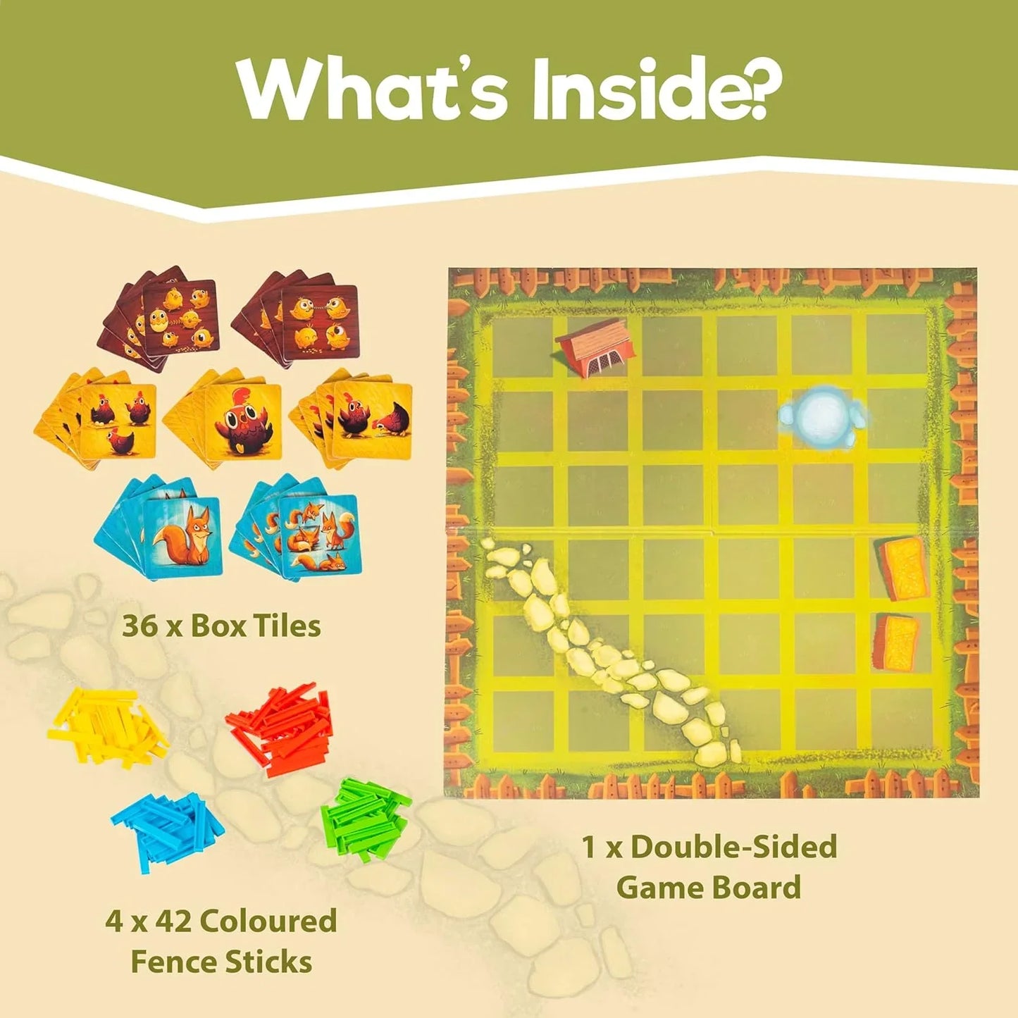 Binca Board Game - Count Your Chickens, Strategy Board Game for Boys & Girls, Fun for Family & Friends Game Night, Card Game for Kids, Teens & Adults, Travel Gifts for Ages 7,8,9,10 & Up, 2-4 Players - Jaiman Toys