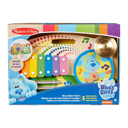 Melissa & Doug Blue's Clues & You! Wooden Music Maker Board (5 Instruments)