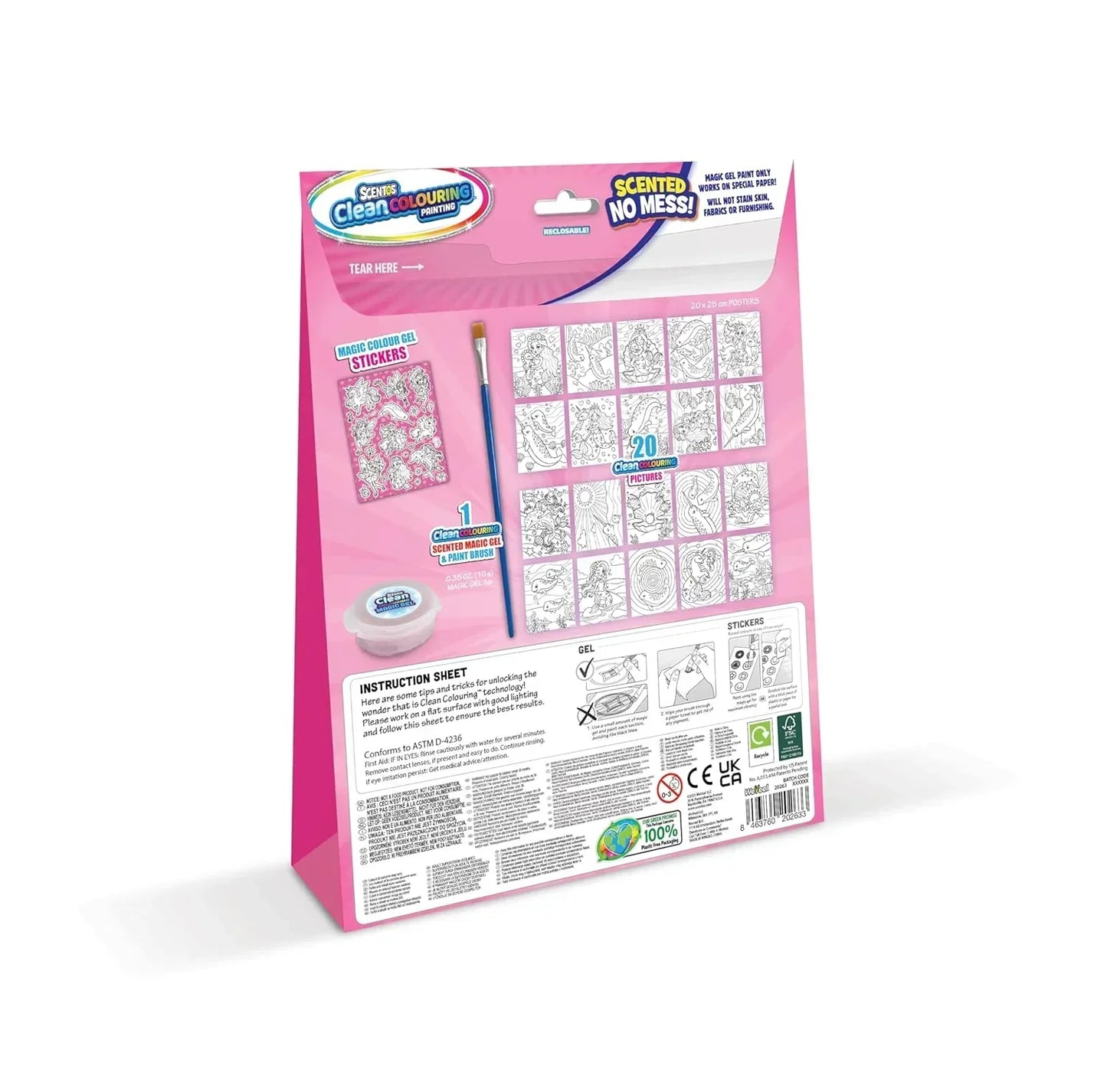 Scentos CleanColouring Magic Gel Painting Set - Enchanted - Jaiman Toys