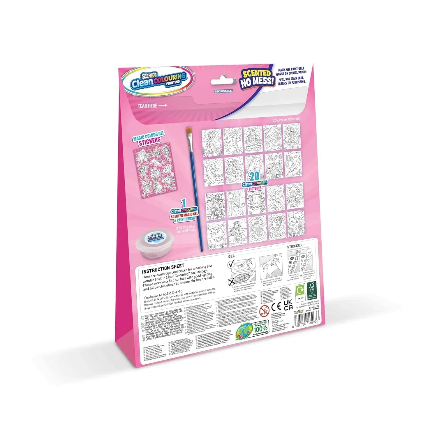 Scentos CleanColouring Magic Gel Painting Set - Enchanted - Jaiman Toys