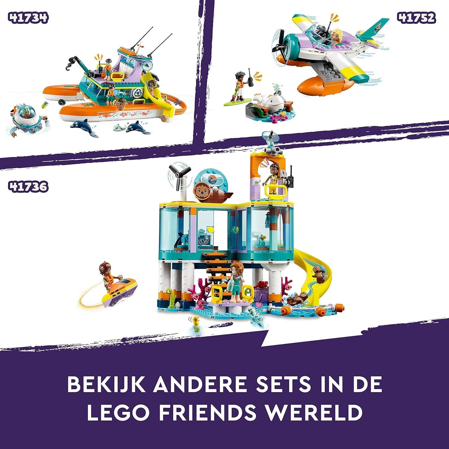 LEGO 41736 Friends Sea Rescue Center Building Toy Set (376 Pieces)