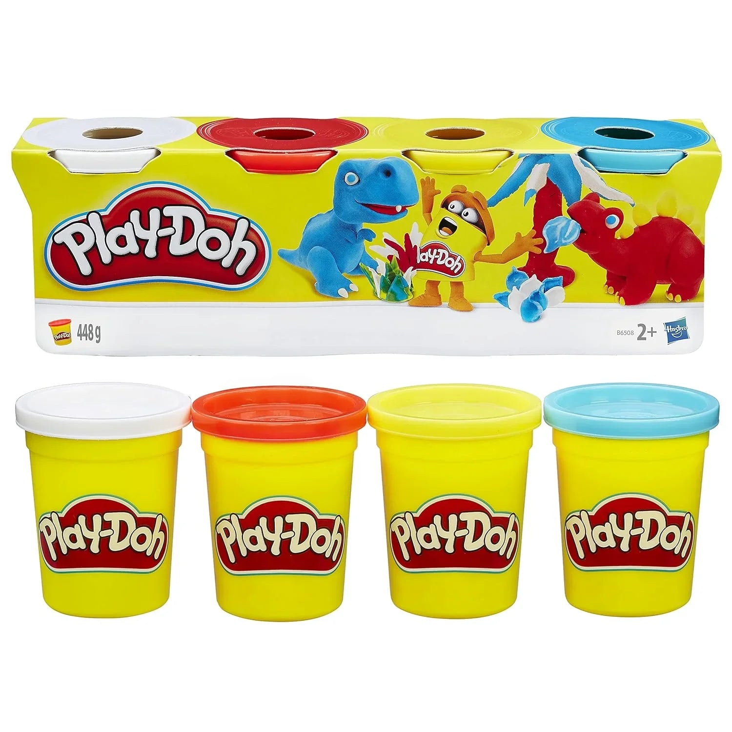 Play-Doh Modeling Compound 4-Pack – 4-Ounce Cans, Classic Colors, Non-Toxic Creative Dough for Kids 2+ - Jaiman Toys