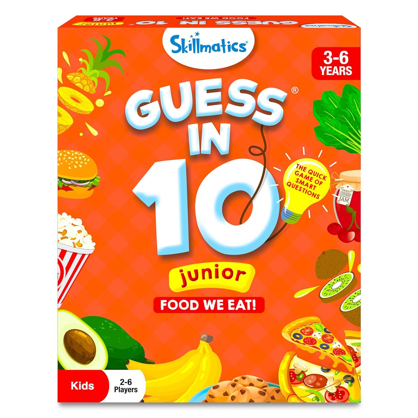 Skillmatics Card Game - Guess in 10 Junior Food We Eat for Kids, Boys, Girls, and Families Who Love Board Games and Educational Toys, Travel Friendly, Gifts for Ages 3, 4, 5, 6