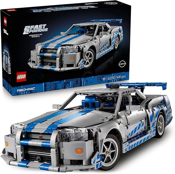 LEGO 42210 Technic 2 Fast 2 Furious Nissan Skyline GT-R (R34) Car Building Set (1410 Pieces) - Jaiman Toys