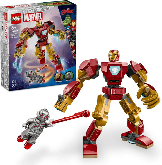 LEGO 76307 Marvel Iron Man Mech vs. Ultron Building Set (101 Pieces) - Jaiman Toys