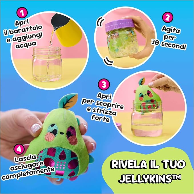 Magic Jellykins Mini Surprise Plush Toy, Mystery Collectible Soft Stuffed Character in Surprise Pack, Cute Magic Toy for Kids, 1 Random Piece, Ages 5 Years+