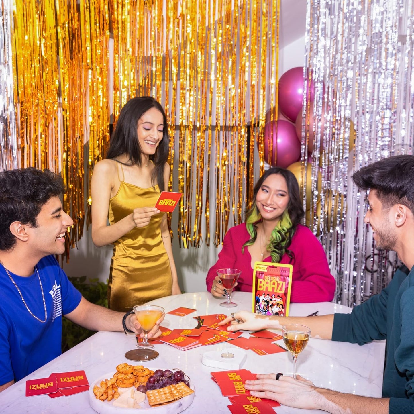 Dialogue Baazi Card Game : The Ultimate Bollywood Party Game | 100 Cards of Filmy Fun for Friends & Adults