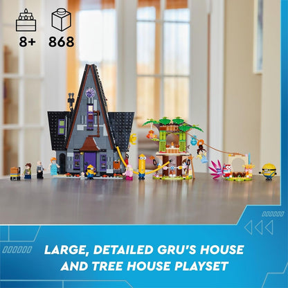 LEGO Despicable Me 4 Minions and Gru's Family Mansion, Minions Toy House and Tree Playset from Movie, Fun Despicable Me Toy, Creative Gift for Boys and Girls Aged 8 and Up, 75583