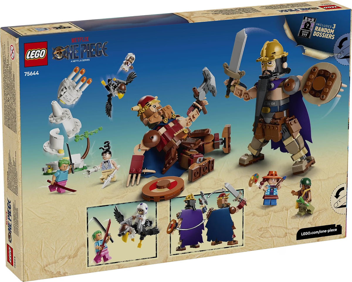 LEGO 75644 ONE PIECE Dorry vs. Brogy – Giants of Little Garden Building Set with 8 Figures, 733 Pieces, Ages 9+