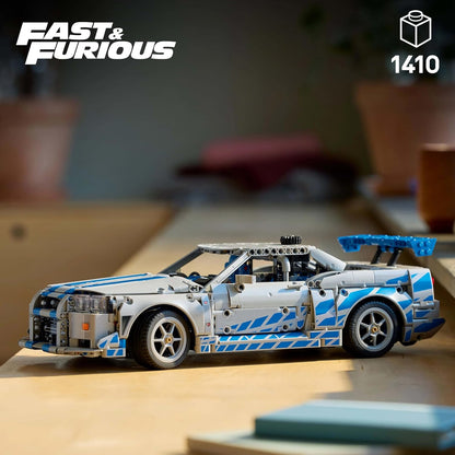 LEGO 42210 Technic 2 Fast 2 Furious Nissan Skyline GT-R (R34) Car Building Set (1410 Pieces)