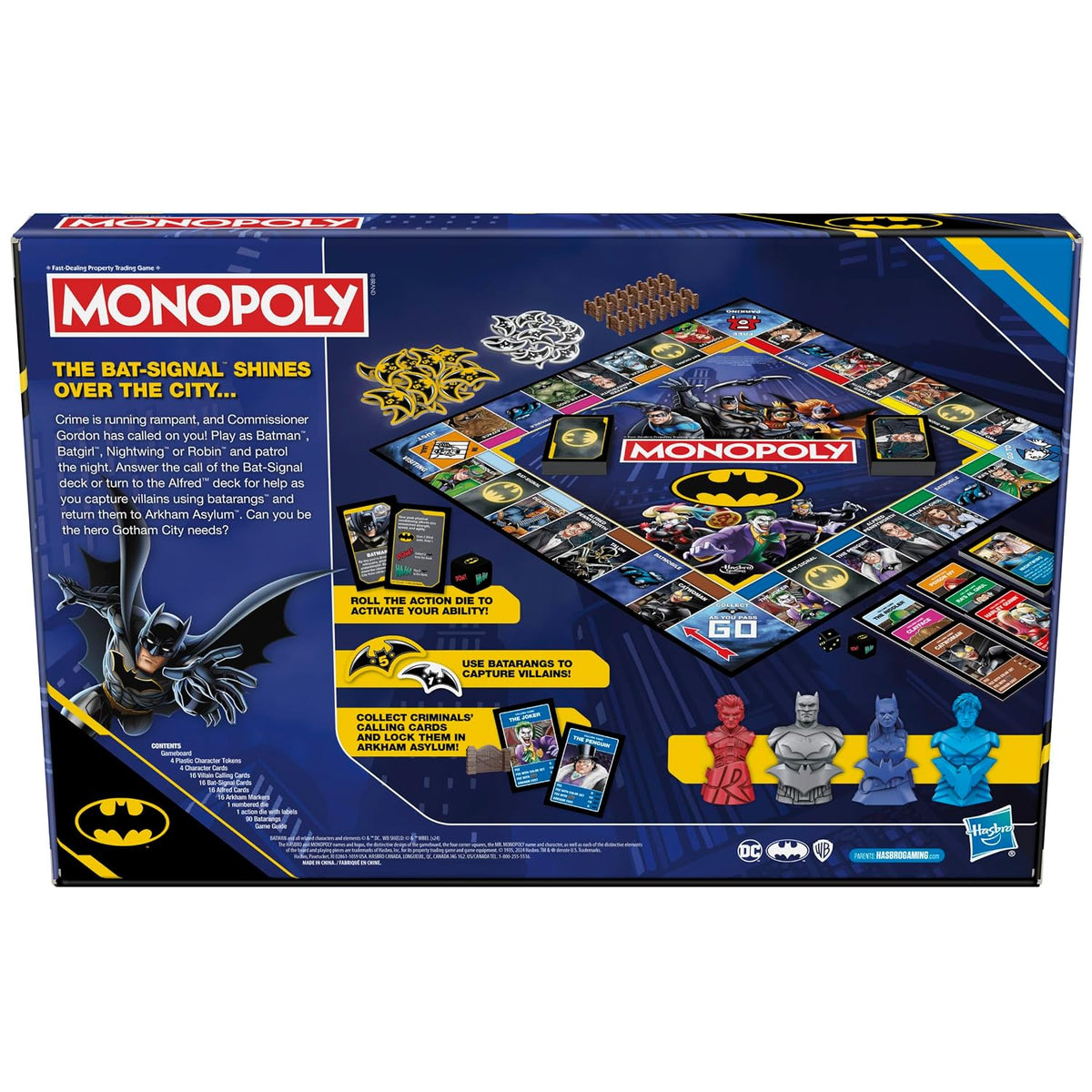 Hasbro Gaming Monopoly Batman Board Game – Save Gotham City, 2–4 Players, Ages 8+