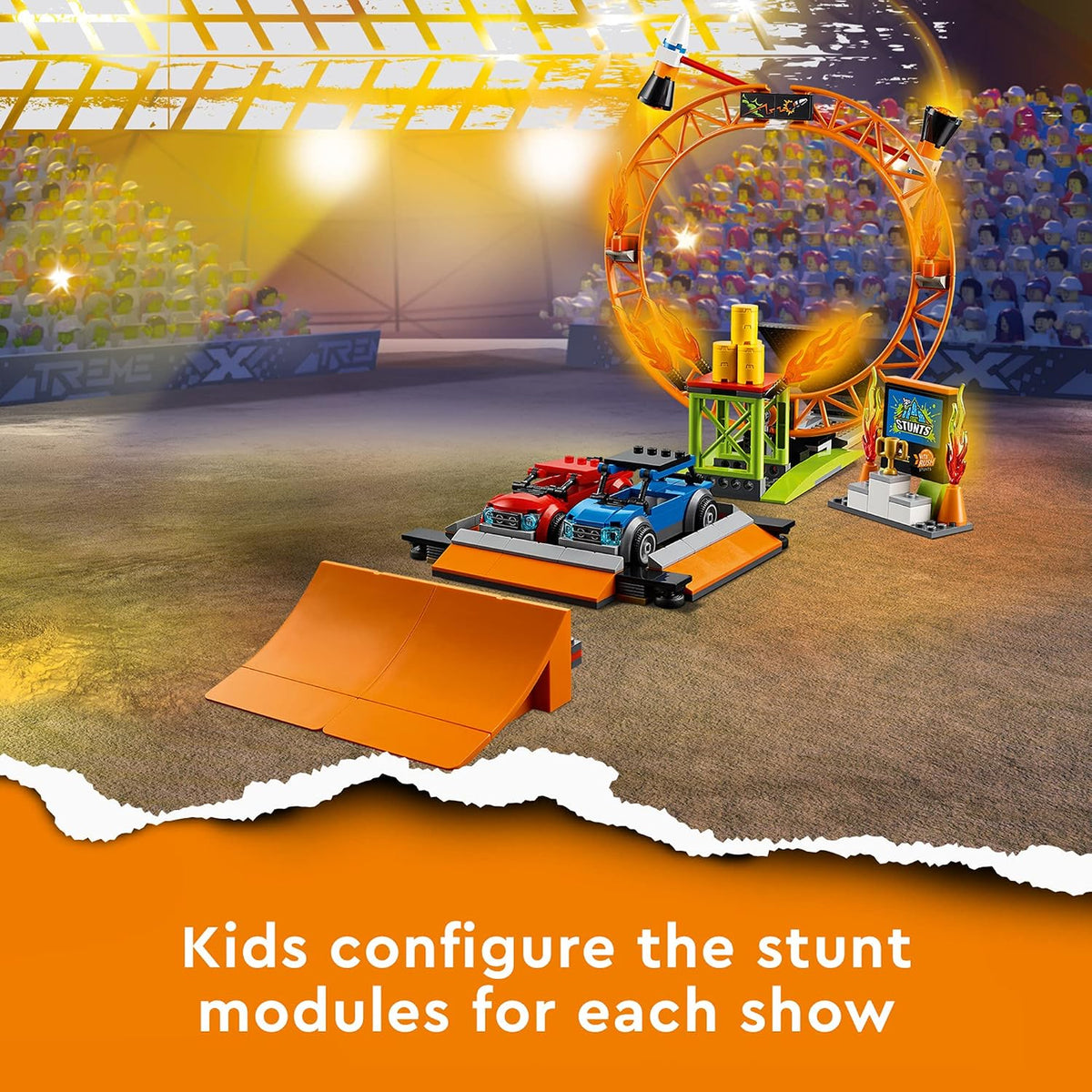 LEGO 60295 City Stunt Show Arena Building Kit (668 Pieces)