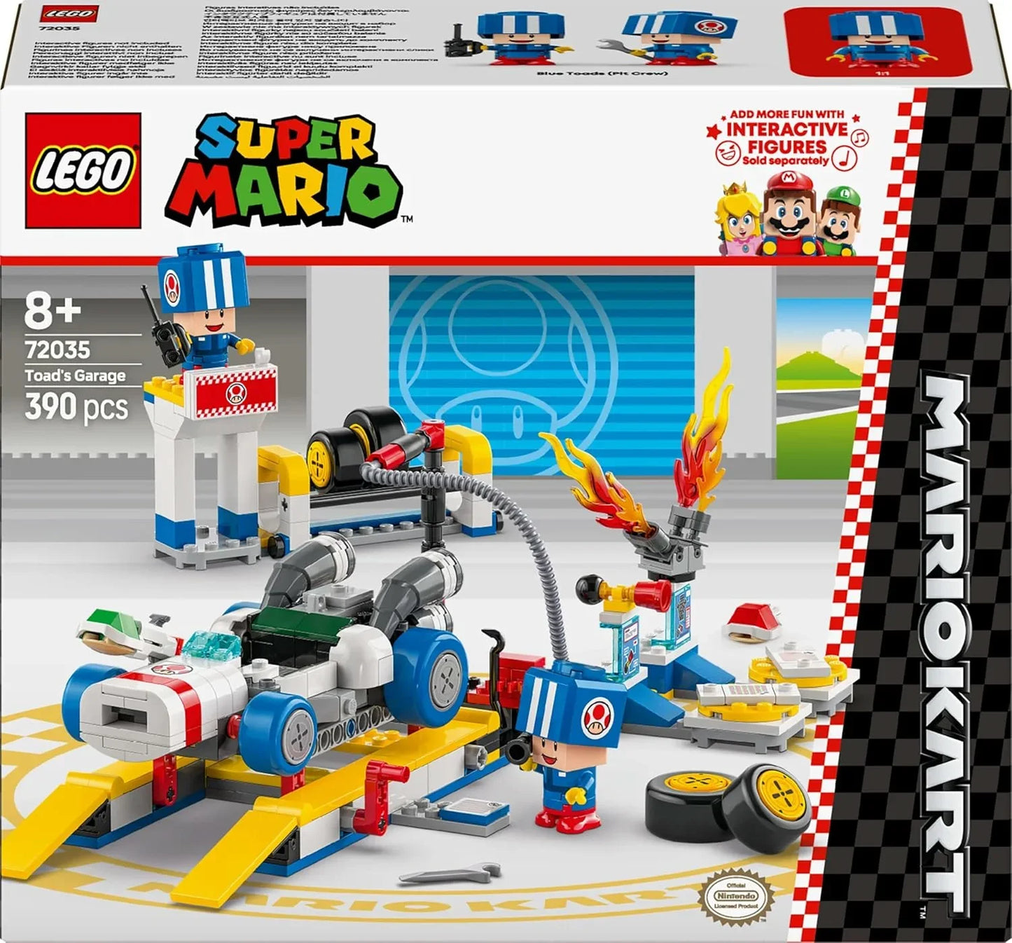 LEGO 72035 Super Mario Mario Kart Toad’s Garage – Buildable Nintendo Toy Set for Kids 8+