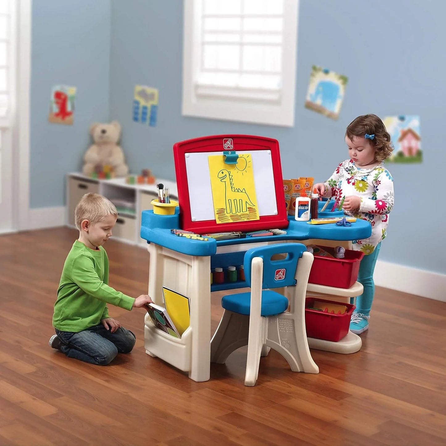 Step2 Plastic Studio Art Desk – Kids’ Art & Craft Workstation - Jaiman Toys