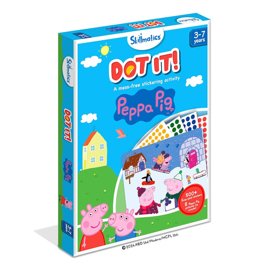 Skillmatics Paper Art Activity - Dot It Peppa Pig, Mess-Free Sticker Art For Kids, Craft Kits, Diy Activity, Gifts For Boys & Girls Ages 3, 4, 5, 6, 7, Travel Toys For Toddlers, Multicolour