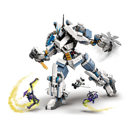 LEGO 71738 Ninjago Zane's Titanium Mech Battle – Build The Ultimate Warrior Mech!