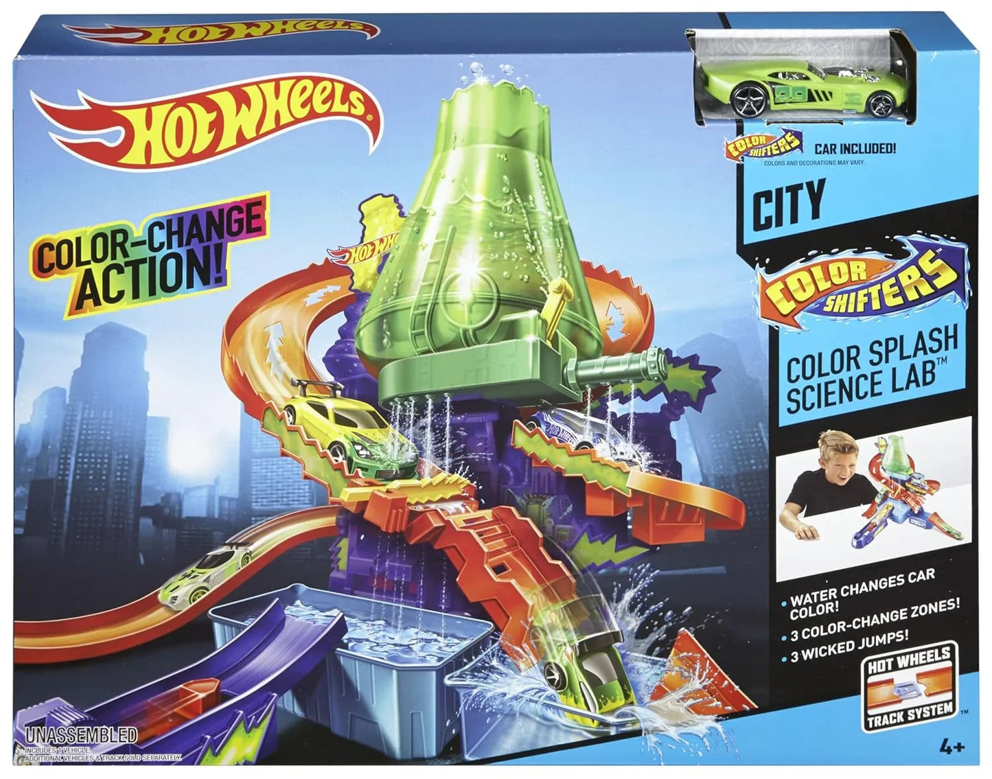Hot Wheels Metal Shifters Color Splash Science Lab Playset, Multicolor - Jaiman Toys