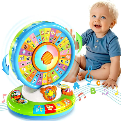 Musical Spin & Sing Alphabet Zoo Infant Toys– Interactive Learning Toy for Toddlers Ages 6–18 Months | Educational Gift for Baby Boys & Girls (1–3 Years) - Jaiman Toys