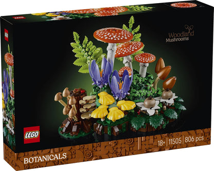 Lego 11505 Botanical Forest Mushroom Decorative Plants, Faux Green, Interior Decor, Fashionable Toy, Birthday, Present, Blocks, For Men and Women