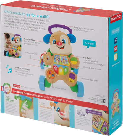 Fisher-Price Laugh & Learn Smart Stages Learn with Puppy Walker - musical walking toy for infants and toddlers ages 6 to 36 months - Jaiman Toys