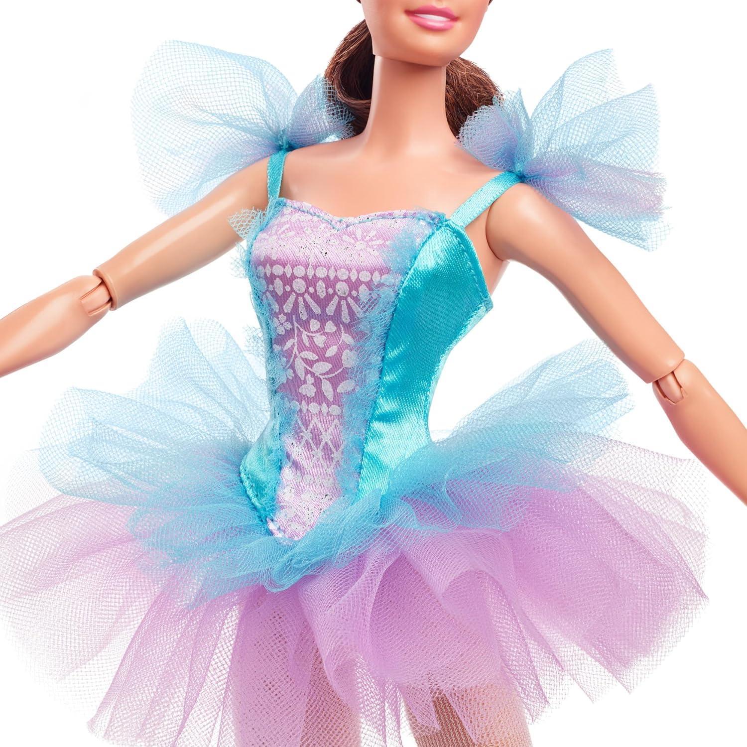 (Box Damage) Barbie Signature Ballet Wishes™ Doll (Brunette, 12 in), Posable, Wearing Ballerina Costume, Tutu, Pointe Shoes & Tiara, Gift for 6 Year Olds and Up - Jaiman Toys