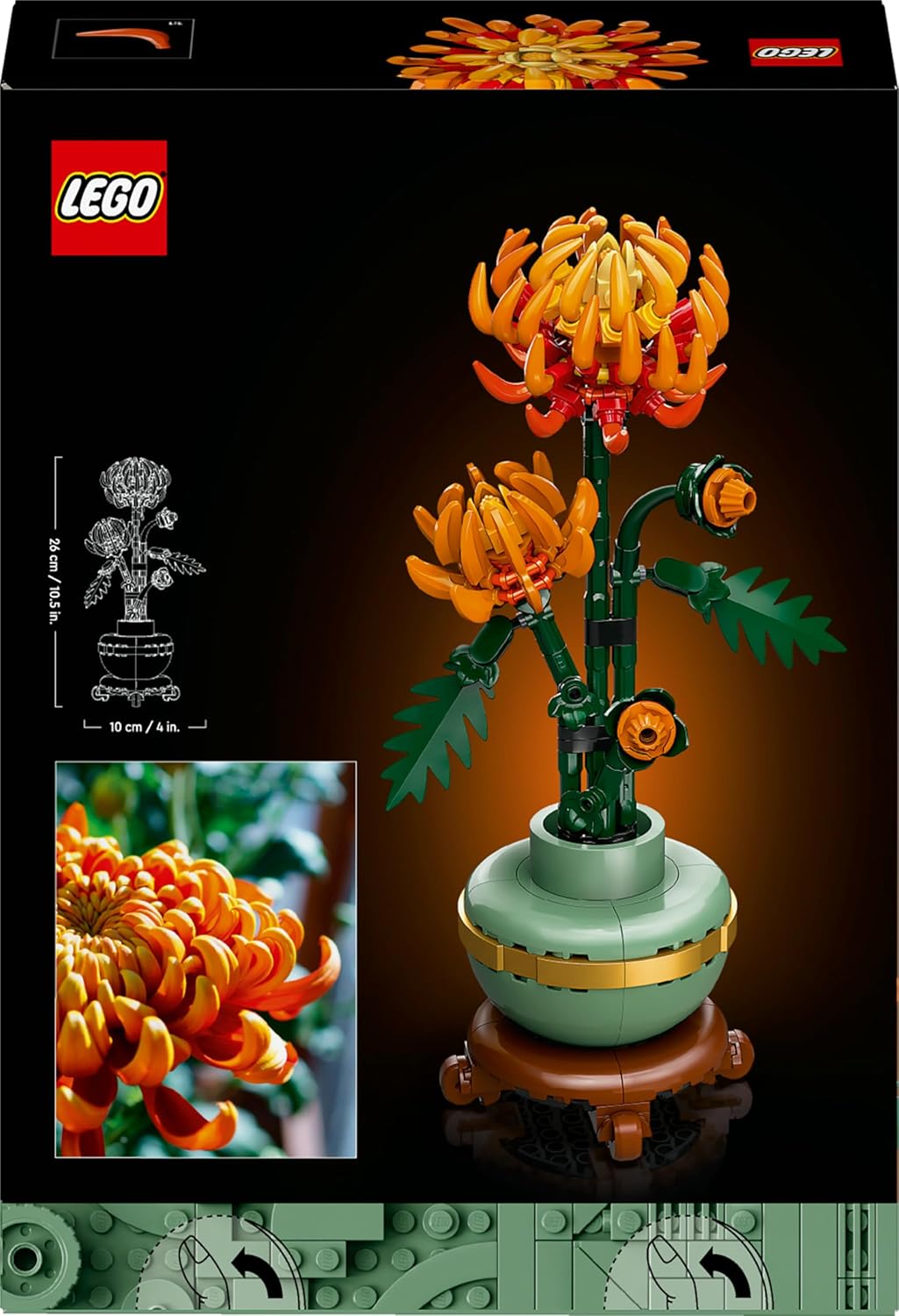 LEGO Icons Chrysanthemum Flower Decor Building Set 10368 (278 Pieces)