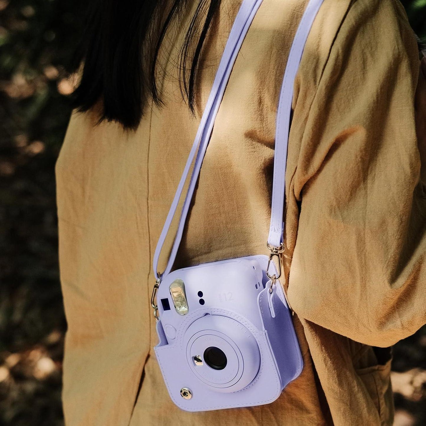 Pop & Snap in Style – Mini 12 Camera Case with Strap (Perfect Fit for Instax Mini 12) - Lilac Purple - Jaiman Toys