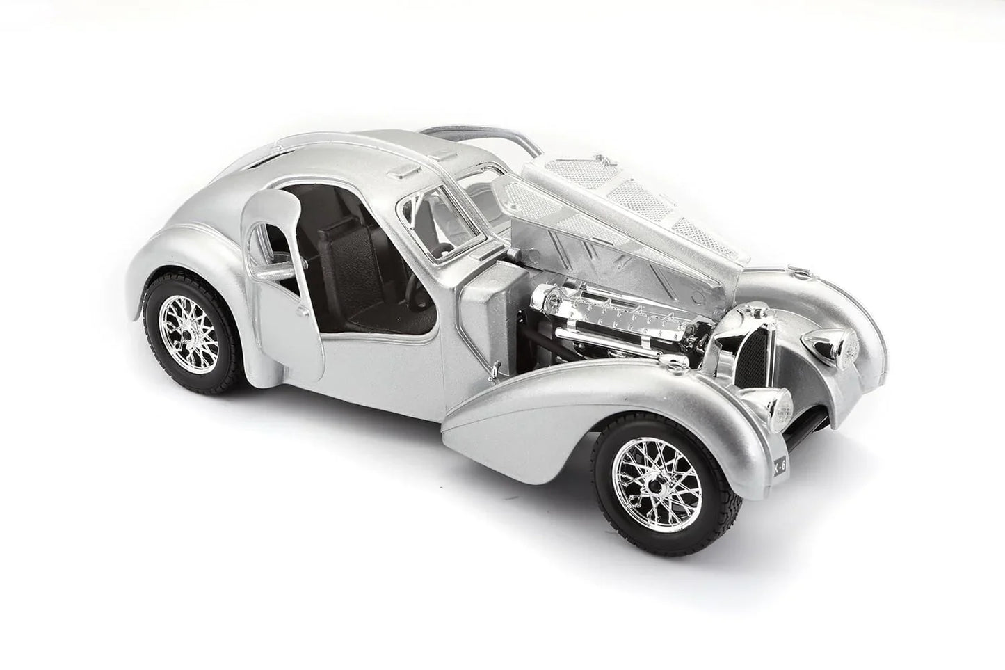 Bburago Die-Cast Bugatti Atlantic Car (Silver), Kid - Jaiman Toys