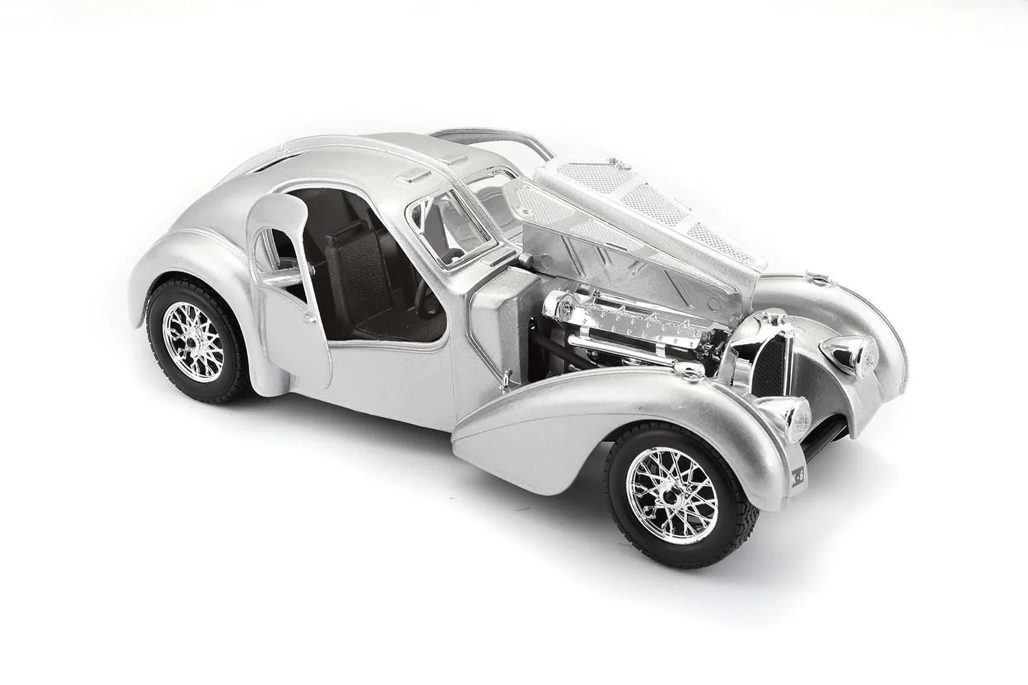 Bburago Die-Cast Bugatti Atlantic Car (Silver), Kid - Jaiman Toys