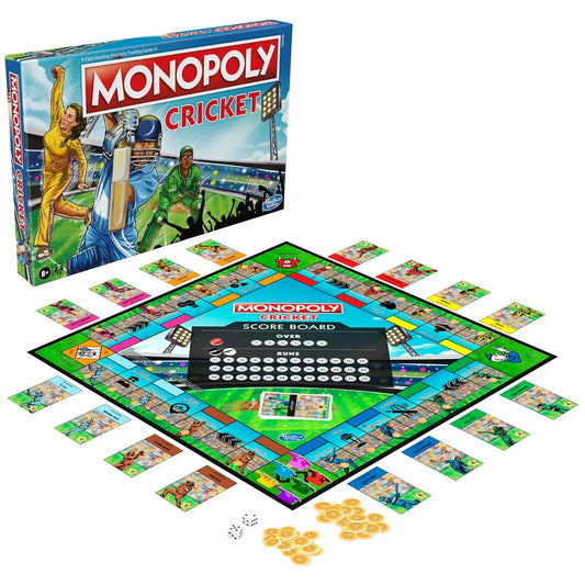 Monopoly Cricket Board Game | Cricket-Themed Monopoly Board Game for Families and Kids | for Ages 8+ | for 2 to 6 Players | Birthday Gift for Kids & Families - Jaiman Toys