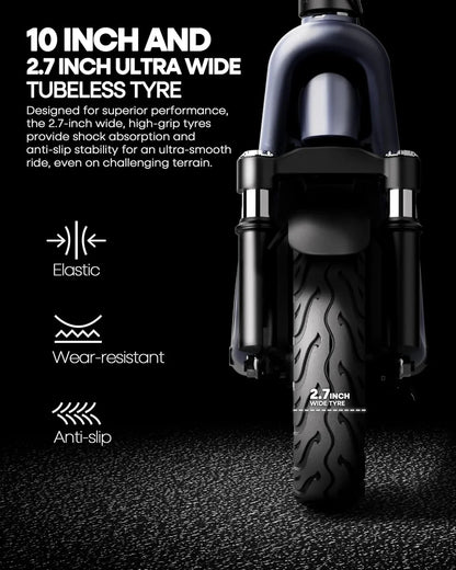 UBOARD X Pro Electric Scooter – 25Km Range, Fast Charging, Foldable E-Ride with LED Display & Dual Brakes (Black) - Jaiman Toys