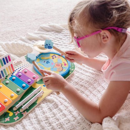 Melissa & Doug Blue's Clues & You! Wooden Music Maker Board (5 Instruments)