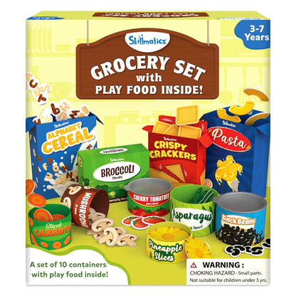 Skillmatics Grocery Set - 100+ Pieces, Play Foods, Realistic Pretend Play Toys, Kids Kitchen Set, Gift for Girls & Boys Ages 3, 4, 5 & Up