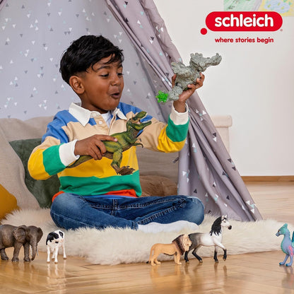 Schleich Dinosaurs - T Rex 11" Action Toy Figure - Jurassic Era Tyrannosaurus Rex Figurine with Movable Jaw - Realistic Big Dinosaur Toy - Play for Boys and Girls Ages 5+ | 14525