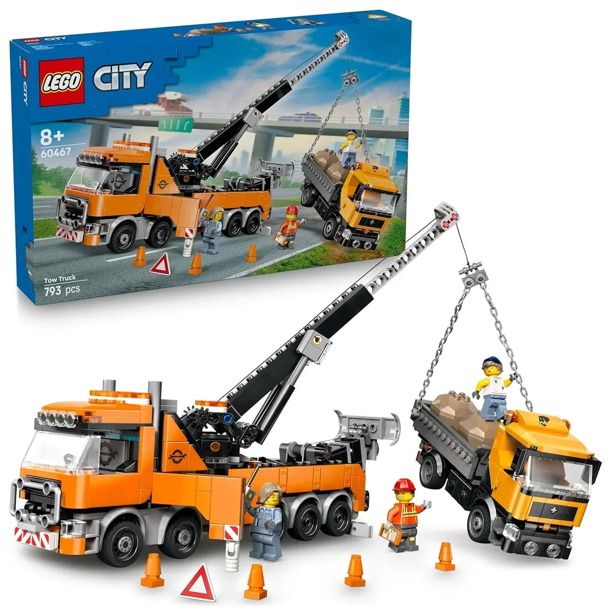 LEGO City Heavy-Duty Recovery Tow Truck with Crane Toy Construction Kit 60467 Building Blocks Toys for 8+ Gift for Boys and Girls - Jaiman Toys