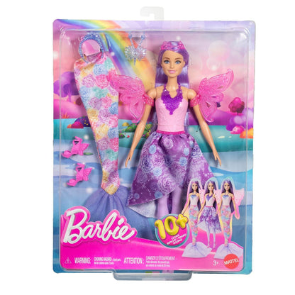 Barbie Doll with Clothes & Accessories | Fantasy Fashion Pack with Mermaid Tail, Fairy Wings, Shoes & Jewelry for 10+ Looks