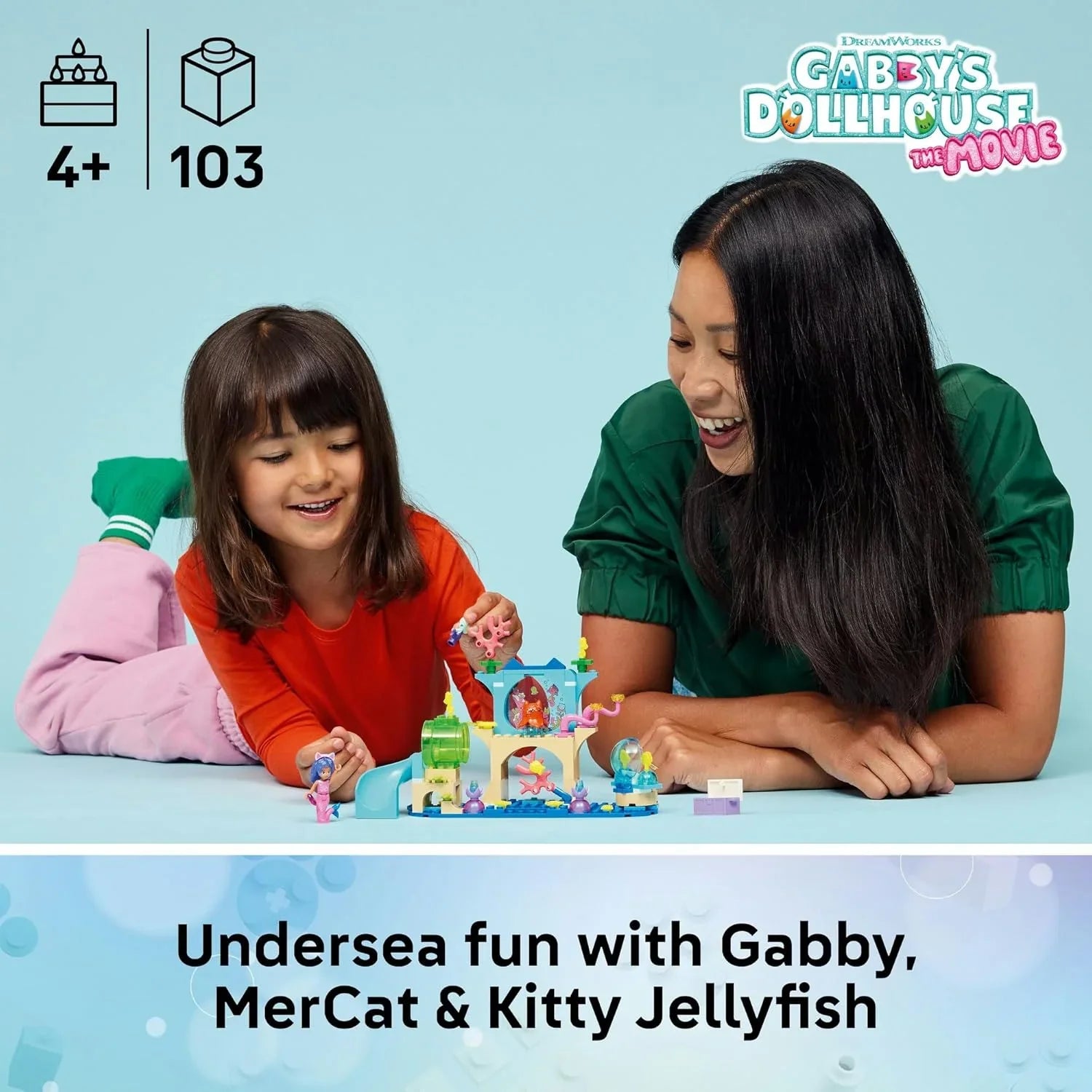 LEGO 11204 Gabby’s Dollhouse Mermaid Gabby’s Aquarium Adventure 11204 Sea Creature Toy with Ocean Life and Animals, Small Toy for Kids - Jaiman Toys