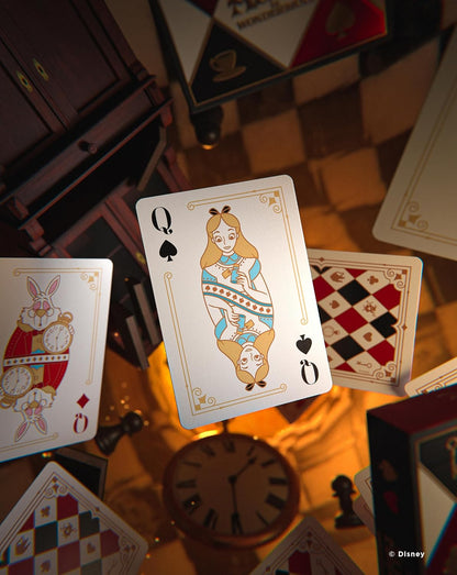 Bicycle Disney Alice in Wonderland Playing Cards – Collectible Deck with Air-Cushion Finish & Gold Foil Box