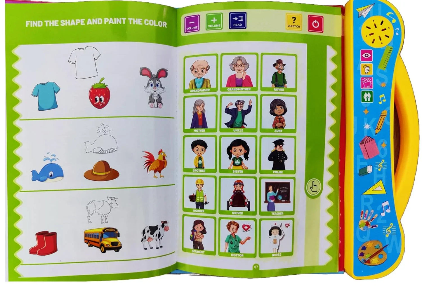 Study Book Intellectual Learning – Interactive Educational Toy for Kids 4+ with Phonics, Letters, Numbers & Animals