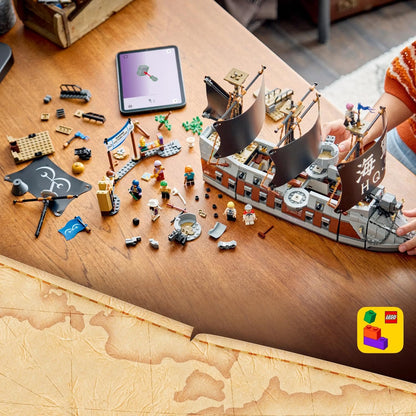 LEGO 75646 ONE PIECE Garp’s Marine Battleship – 1,705-Piece Ship Building Set with 8 Minifigures, Ages 10+