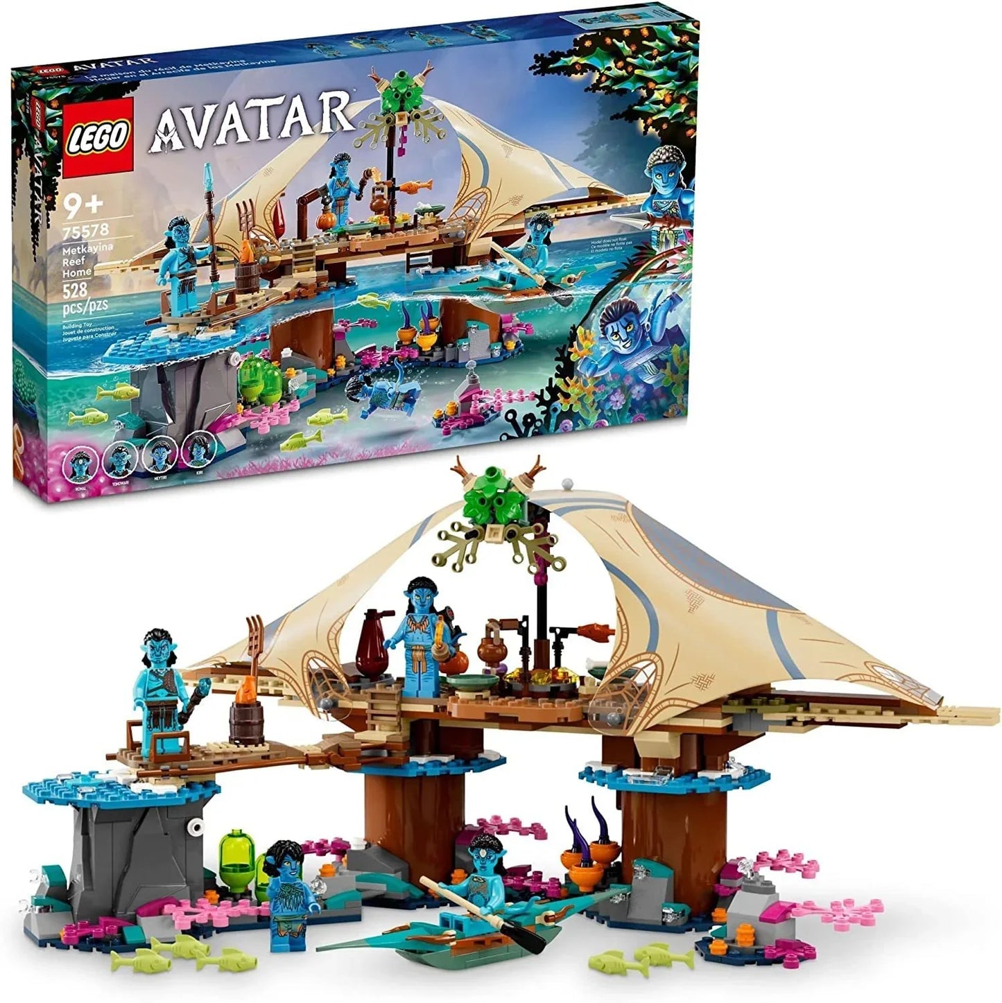 Lego 75578 Avatar: The Way of Water Metkayina Reef Home, Building Toy Set with Village - Jaiman Toys