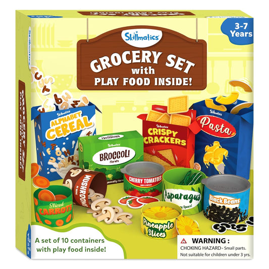 Skillmatics Grocery Set - 100+ Pieces, Play Foods, Realistic Pretend Play Toys, Kids Kitchen Set, Gift for Girls & Boys Ages 3, 4, 5 & Up