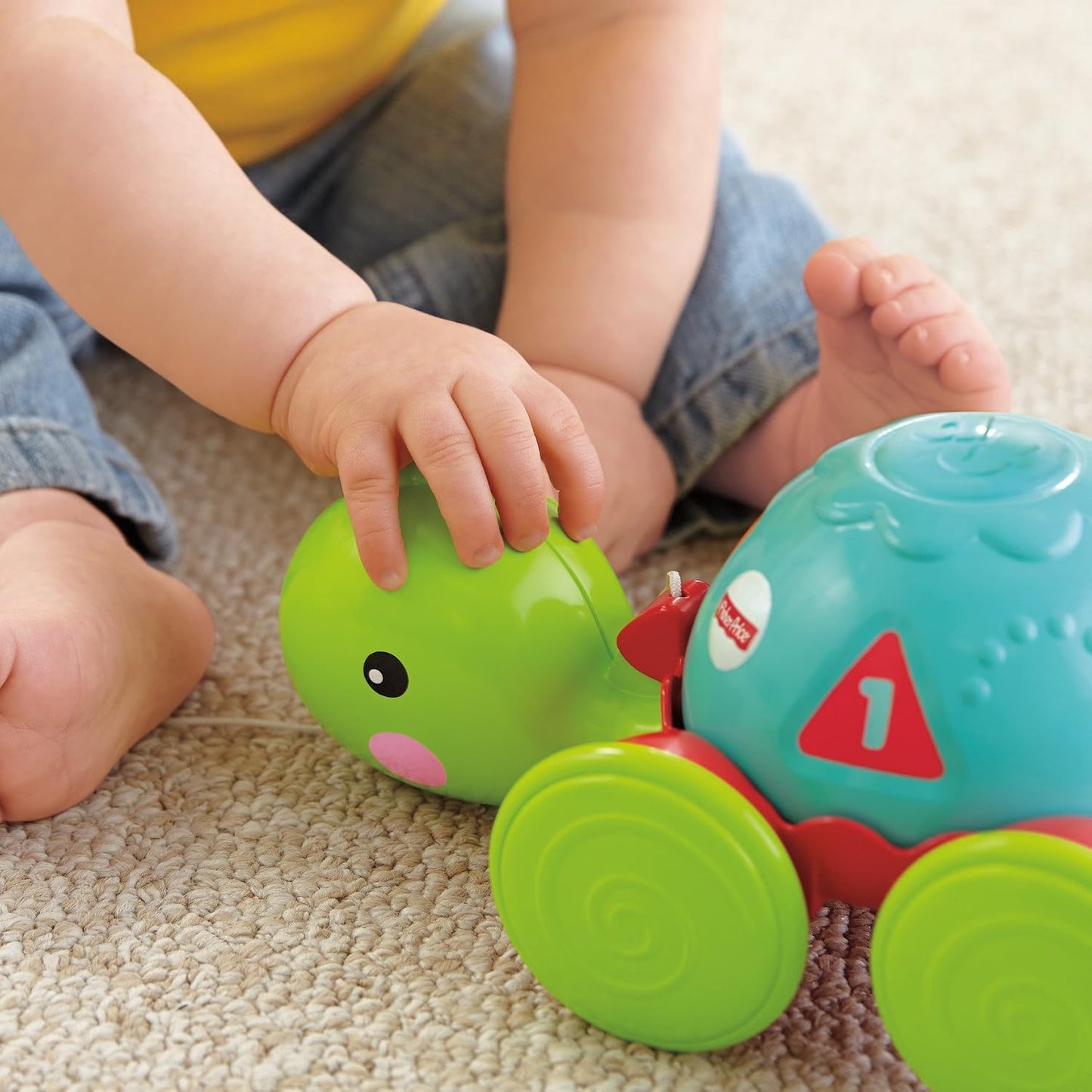Fisher-Price Pull-Along Turtle Toddler Toy | Shape Sorting, Pull & Walk Activity Toy | Educational Learning Toy for Babies 12 Months+