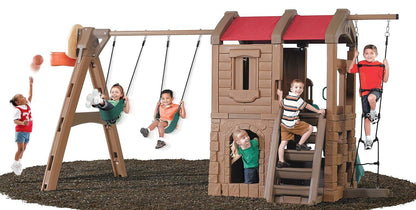 Step2 Naturally Playful Adventure Lodge Play Center | Indoor & Outdoor Kids Playhouse - Jaiman Toys