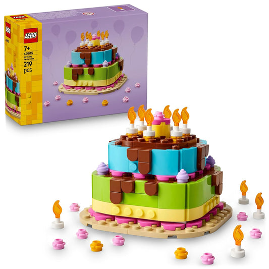 LEGO® Birthday Party Cake 40815 Customisable Decoration Set, 219 Pieces