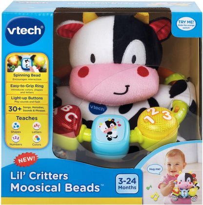 VTech Baby Lil' Critters Moosical Beads | Interactive Musical Cow Toy with Lights, Sounds & Learning Activities