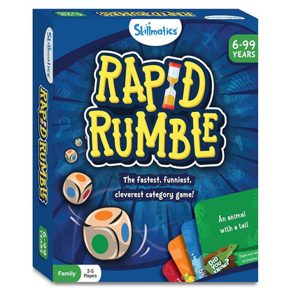 Skillmatics Board Game Rapid Rumble, Fun for Family Game Night, Educational Toy, Card Game for Kids, Teens & Adults, Gifts for Ages 6, 7, 8, 9 and Up